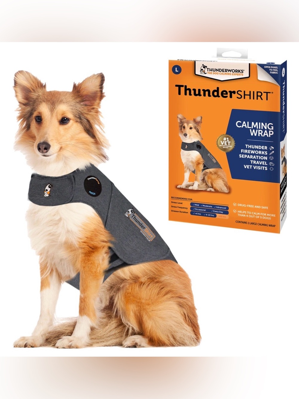 Thundershirt Calming Wrap for Dogs - Gray